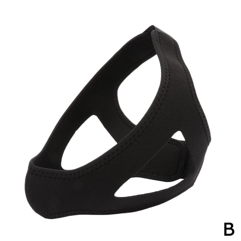 Anti Snore Adjustable Triangular Jaw Stop Snoring Chin Strap bracket Protecting Breathing Jaw Belt Support Sleep Aids: Blue