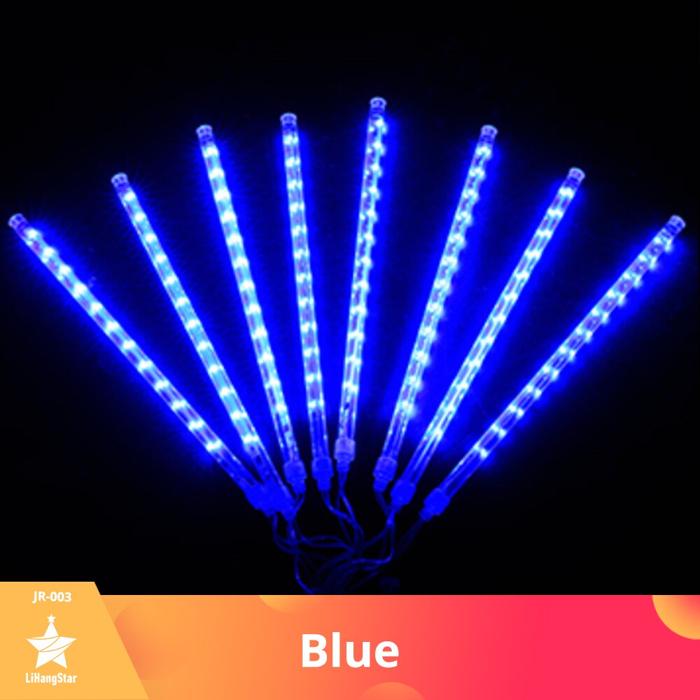Auniq LED Meteorschauer Regen Lichter Meteor Lichterkette Außen Wasserdichte Schneefall Lichterketten 30cm 10 Tube Schnur 240 LED Fallende Regen Lichterfür Dekoration Garten Hochzeit Weihnachten Party