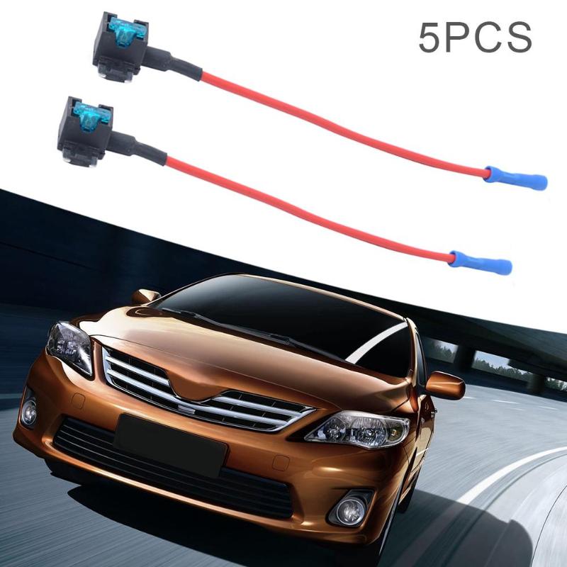 5 Pack Mini Größe Auto hinzufügen-a-schaltung Sicherung klopfen Adapter mit 15A Mikro Sicherung