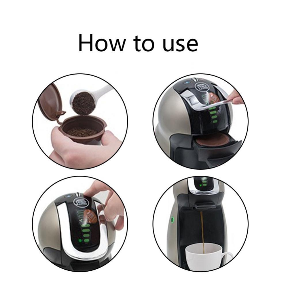 5Pcs Reusable Refillable Capsules Pods for Nescafe Capsula Dolce Gusto Machines Maker Nespresso Coffee Capsule Pod Cup Cafeteira