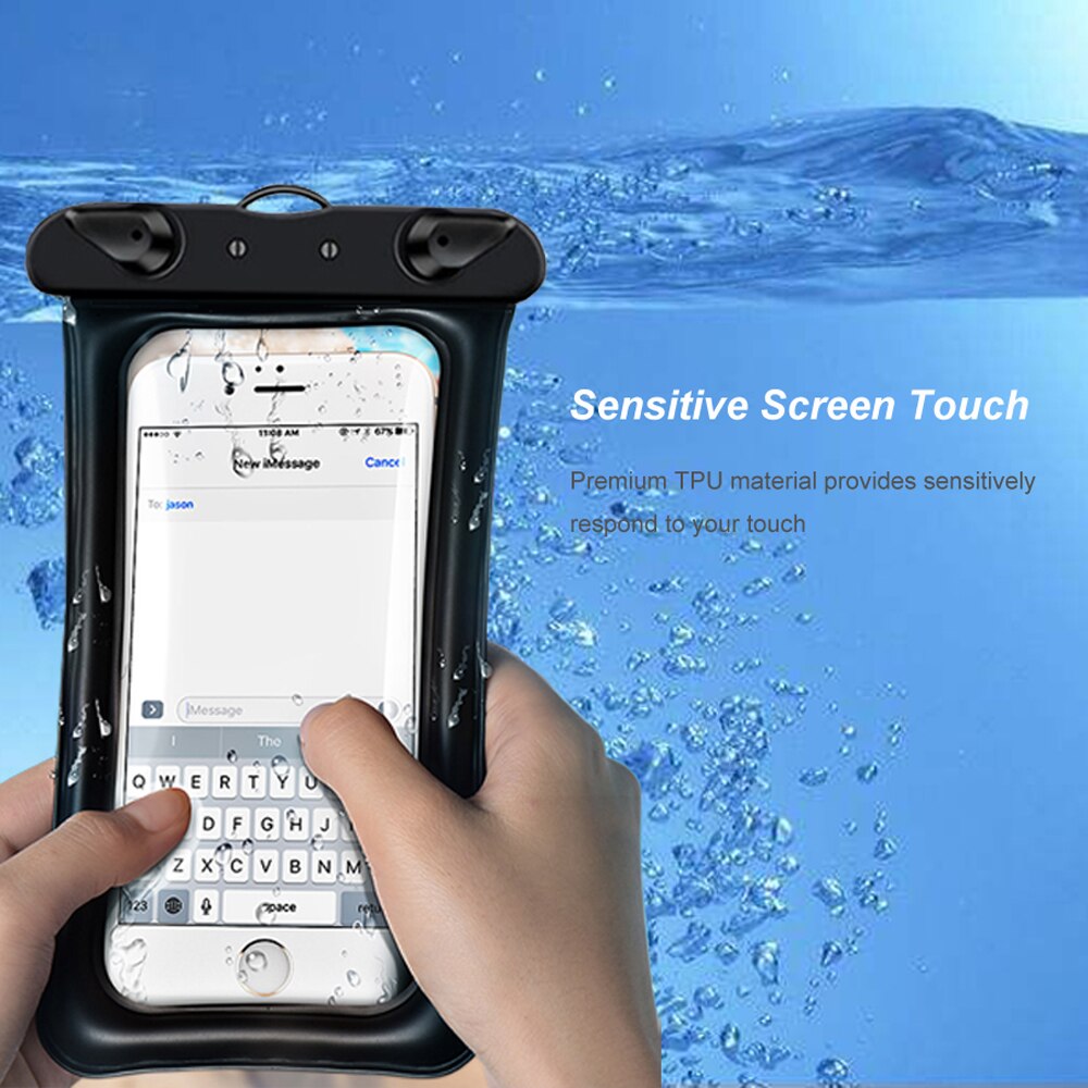 Float Waterproof Phone Case 6.5'' Smartphone Dry Bag For iPhone 11 Pro Xs Max XR 8 7 Samsung Mobile Phone Swimming Pouch Cover