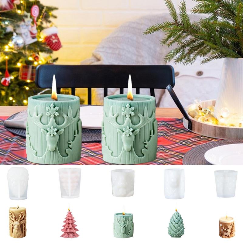 Formy silikonowe Choinka Świąteczne świece aromaterapeutyczne Formy impreza dekoracje Narzędzia szlifierskie Silikonowy filar Aromaterapia