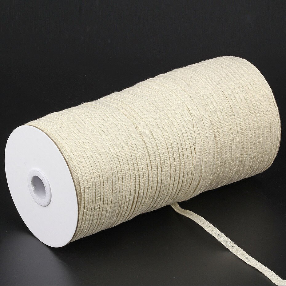 220/280/300 Meter 5Mm/7Mm Breedte Katoen Singels Kledingstuk Naaien Accessoires Lint Band Tape Wit/beige/Zwart Voor Kleding Tas