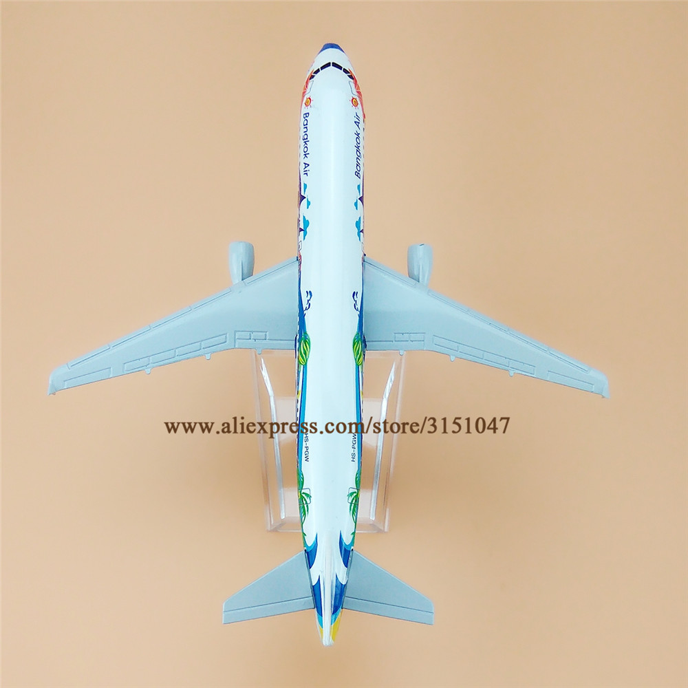 Alloy Metal Thailand Bangkok Air A320 Airlines Airplane Model Thai Airbus 320 Airways Plane Model Aircraft Kids 16cm