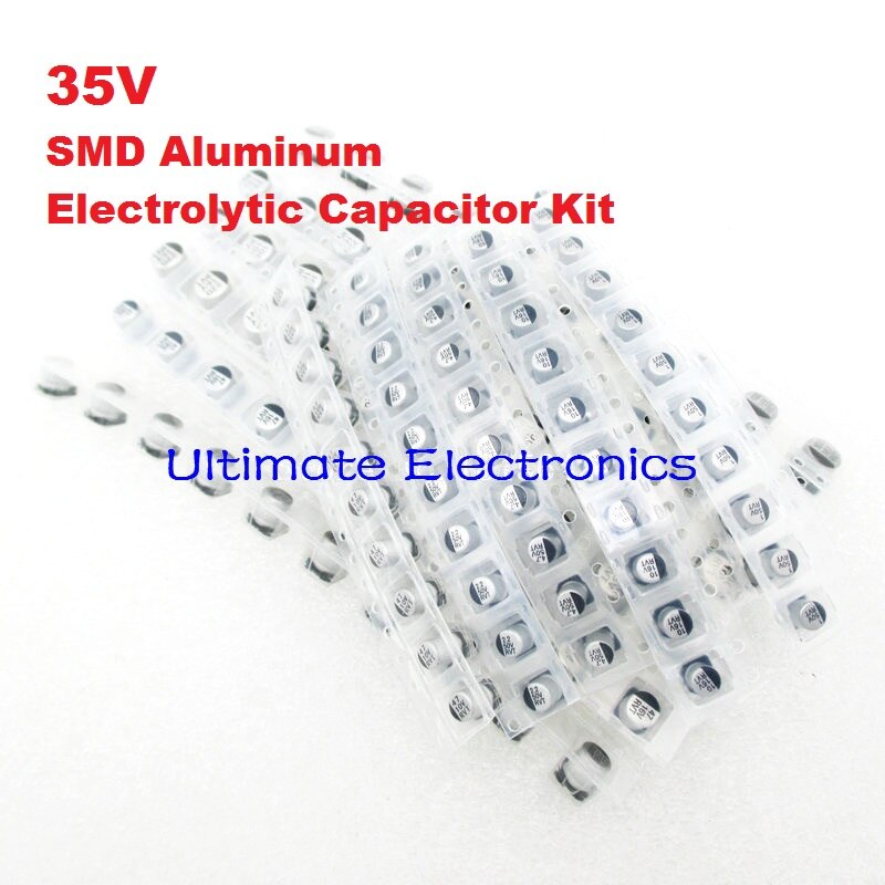 155 Stks/partij 10 Waarden 2.2 Uf-330 Uf 35V Smd Aluminium Elektrolytische Condensator Gevarieerd Kit Set Monsters Kit