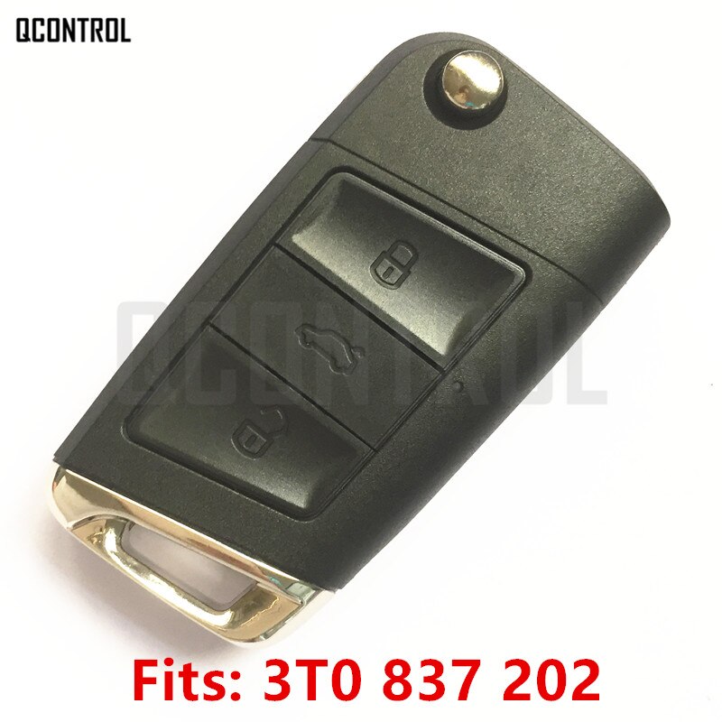 QCONTROL Verbesserte Auto Funkschlüssel 3T0837202 für SKODA Citigo/Fabia/Octavia/Schnelle/Roomster/hervorragend/Yeti 434 MHz