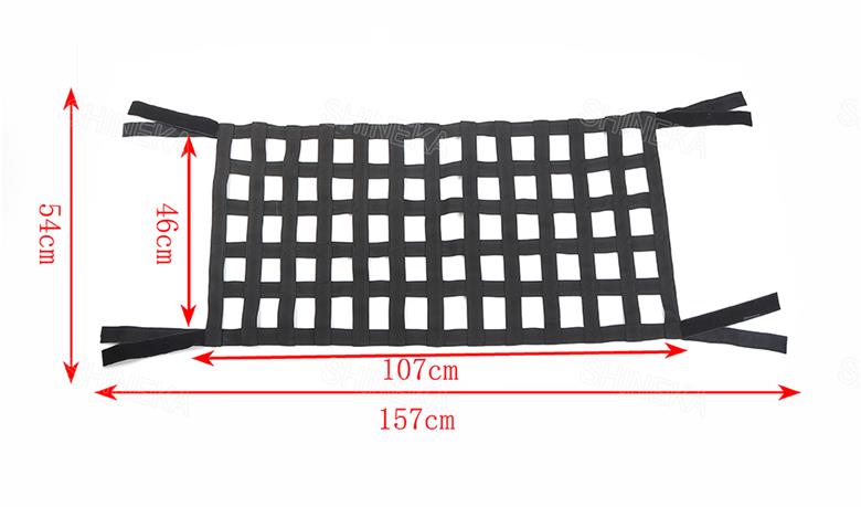 SHINEKA Car Styling nueva prenda Top soporte de red para el respaldo de la cama del techo para Jeep Wrangler JK JL 2007 accesorios para automóviles: Black