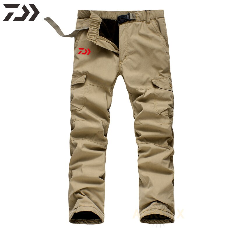 Mannen Winter Dikke Daiwa Vissen Broek Daiwa Fluwelen Warm Houden Vissen Slijtage Wandelen Camping Outdoor Sport Winddicht Buitenste Broek