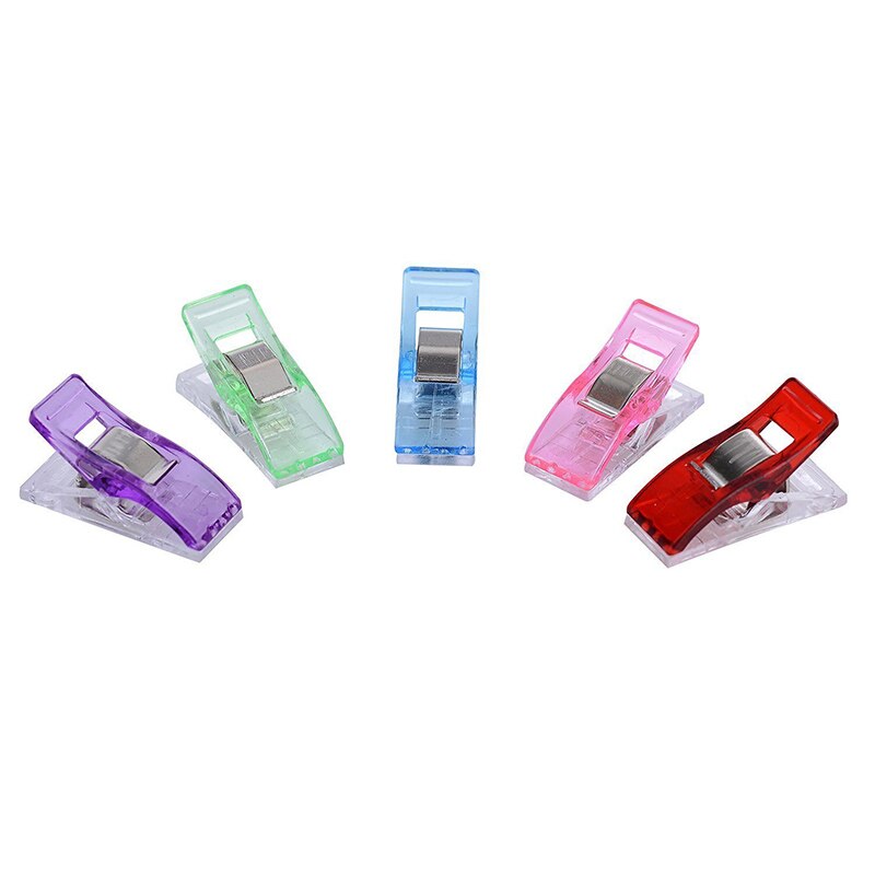 120 stk plastik clips til syning af gør-det-selv-håndværk, quilting clips, kløver clips, wonder clip, bindeklemmer 2.5cm: 20 stk