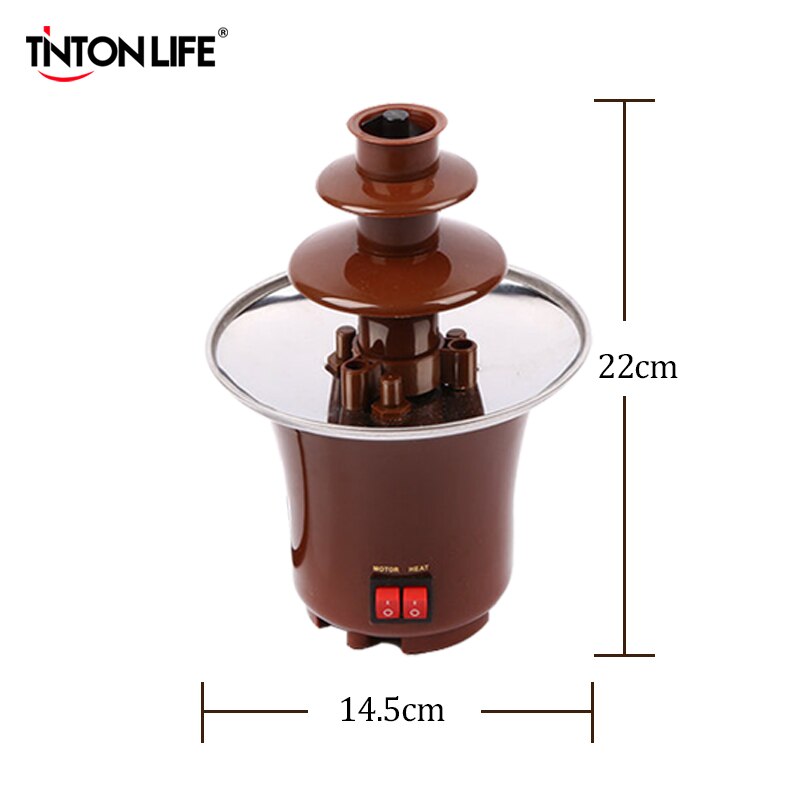 Tinton life mini chokolade springvand chokoladesmeltning med varme fondue maskine