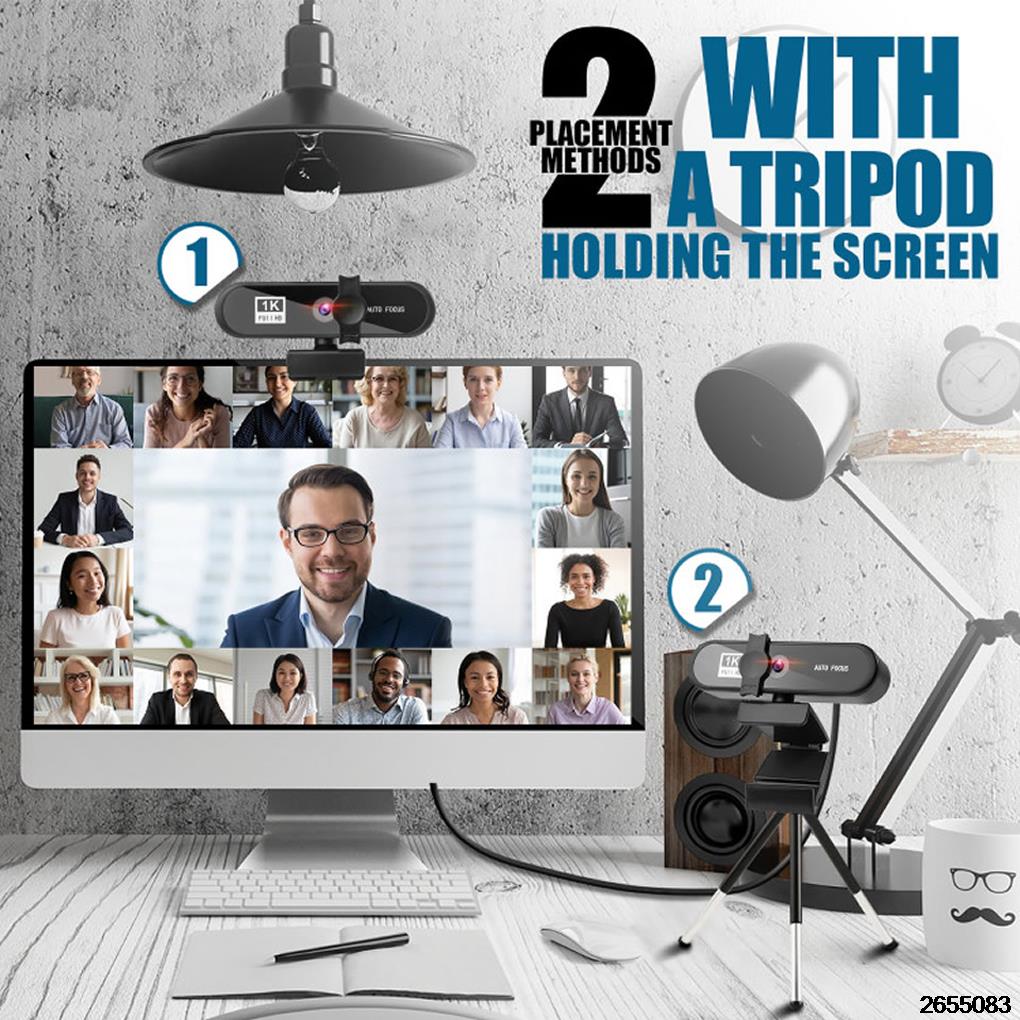 Computer Webcam Autofocus Hd Usb Online Verstelbare Pc Usb Web Camera Laptop Mini Camera 1080P Met Microfoon