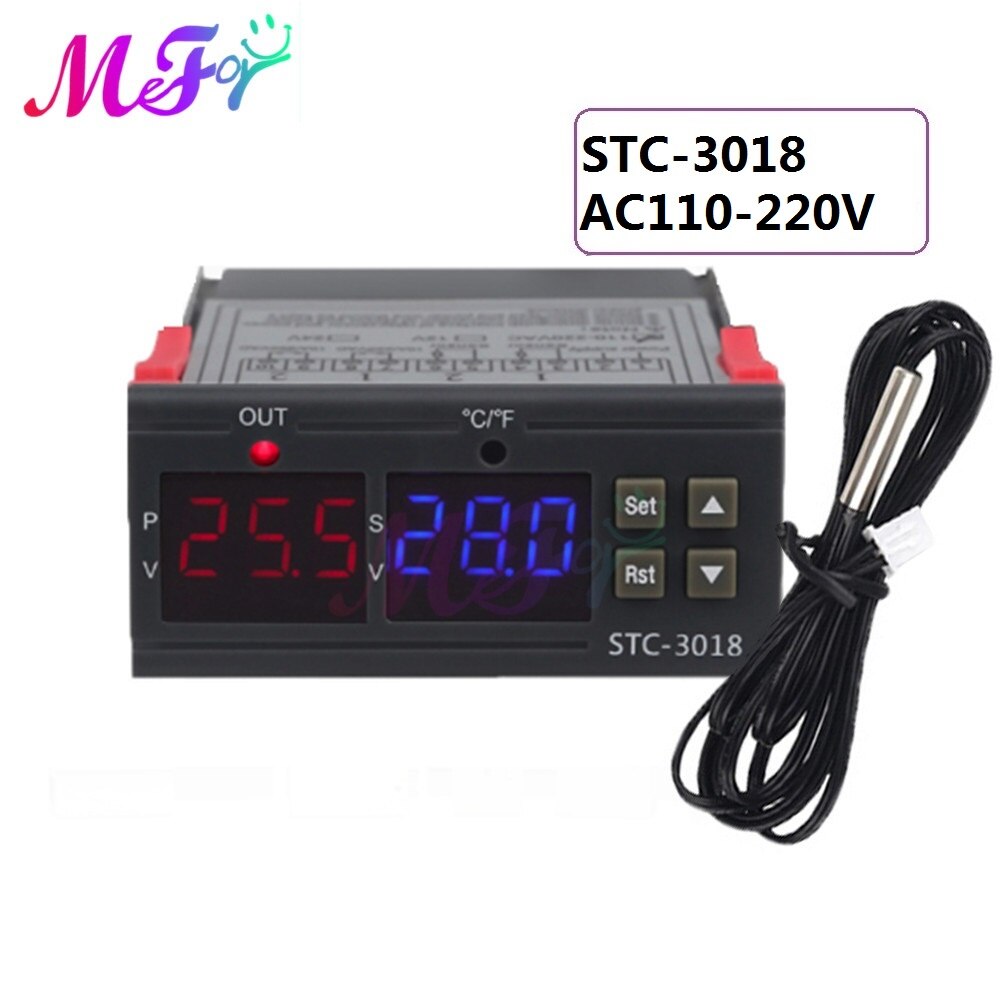 STC-1000 STC-3000 STC-3008 STC-3018 Digital LED controlador de temperatura termostato termoregulador incubadora 12V 24V 110V 220V: STC-3018 AC110-220V
