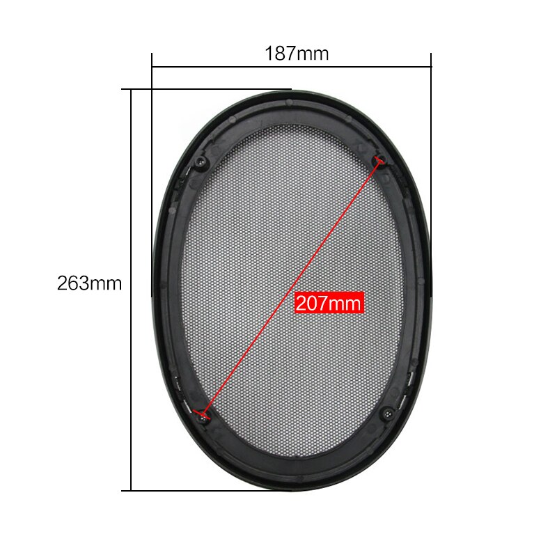 GHXAMP 2PCS 6*9 pollici Auto Altoparlante Recinzione di Maglia Netto Coperchio di Protezione Griglia Della Maglia di Plastica frame + Metallo copertura