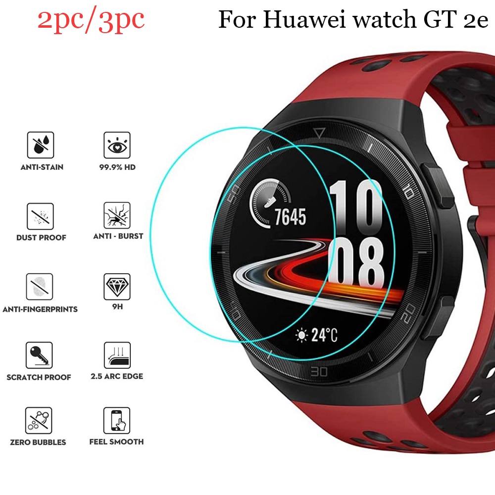 2Pc/3Pcs Hd Gehard Glas Screen Protector Film Voor Huawei Horloge Gt 2e 46Mm Gt 2e sport Smart Horloge Accessoires