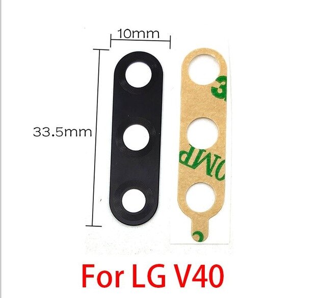 2Pcs Rear Back Camera Glass Lens Cover For LG V20 V30 G2 G5 G6 G7 Q6 K8 Back Camera Glass Lens with Ahesive Sticker Glue: V40