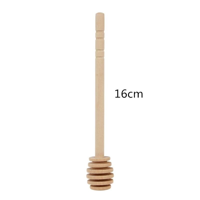 Mini cuchara para miel ecológica, servidor de mezcla de madera para jarras, herramienta de goteo 100, 10/50/70% Uds.: 16cm / 100pcs