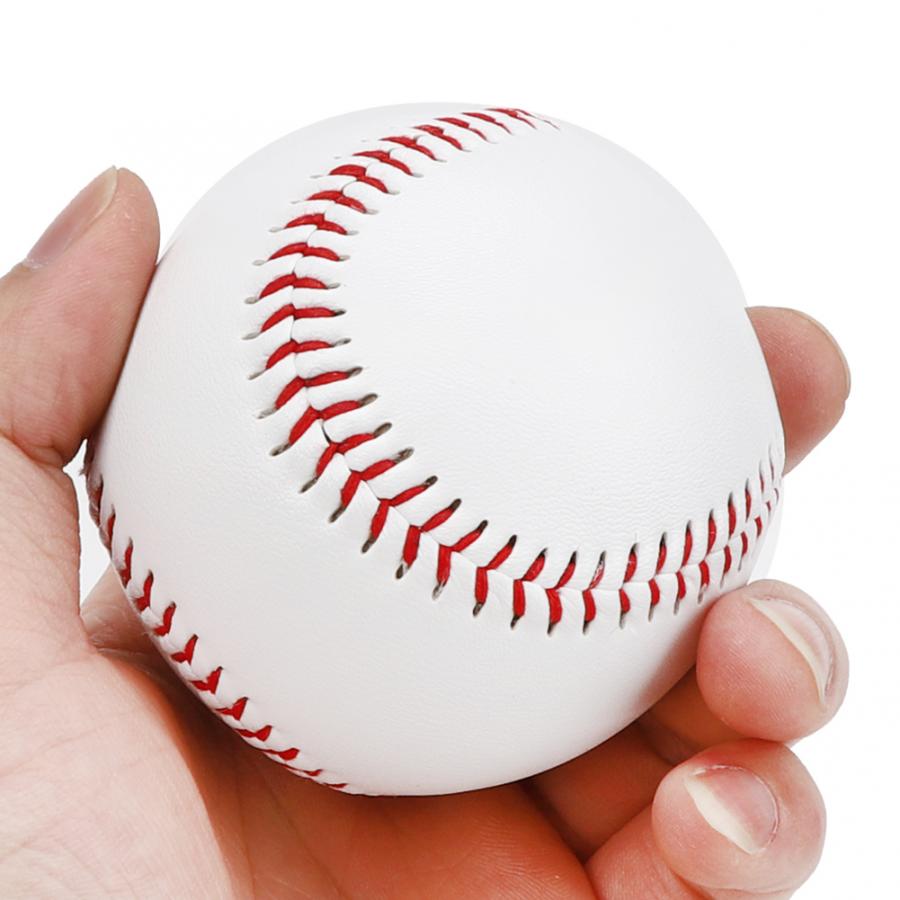 2Pcs Soft Baseballs 9" Handmade Baseball PU Elastic Wear Resistant Base Ball Softball Ball Training Exercise Baseball Balls