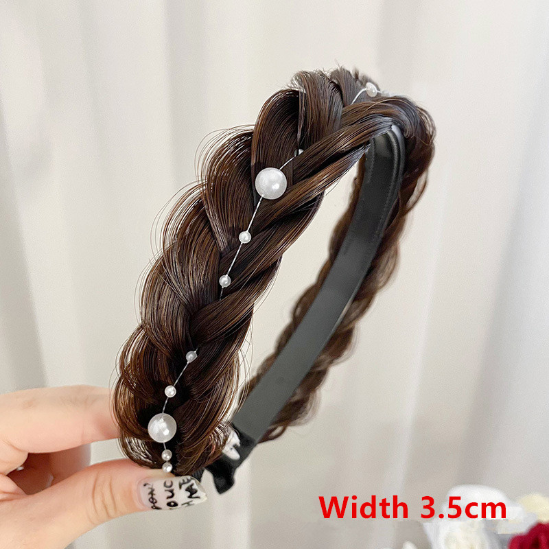 Peluca sintética para mujer, bandas para el cabello trenzadas torcidas, trenzas de , accesorios para el cabello, diadema natural bohemia elástica para: Morado