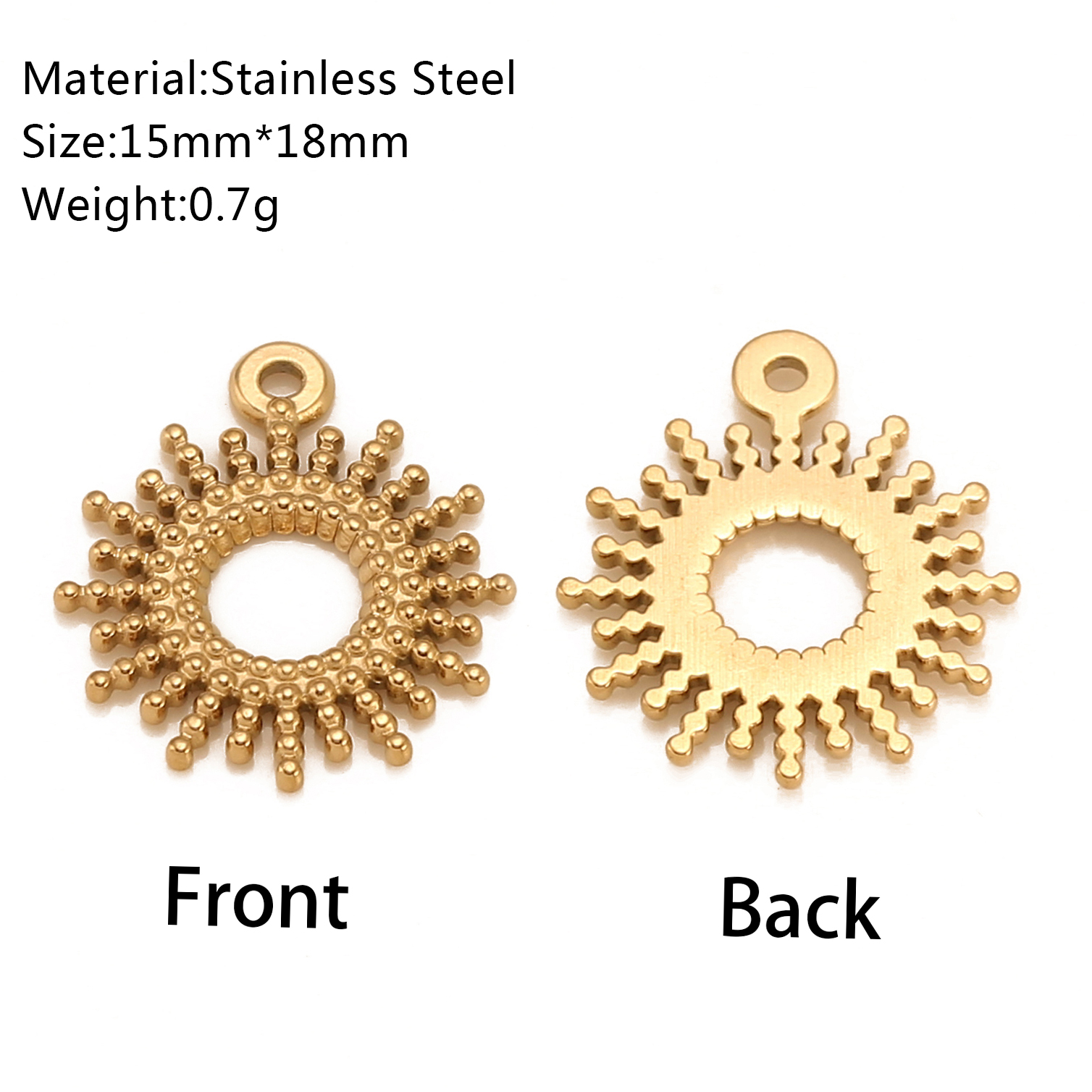 3 pezzi di ciondoli a forma di cuore/c lucchetto/trefoglio in acciaio inossidabile con simbolo della mano d'amore, non sbiadiscono, collana fai da te, braccialetto, creazione di gioielli