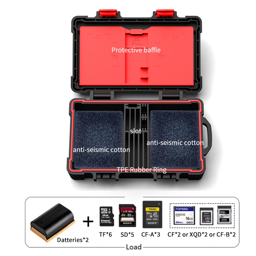 Estuche para tarjeta de memoria 2 en 1, soporte para batería de cámara, caja de almacenamiento Micro Sd, dispositivo para tarjetas Microsd, ordenador, oficina, accesorios de estudio fotográfico