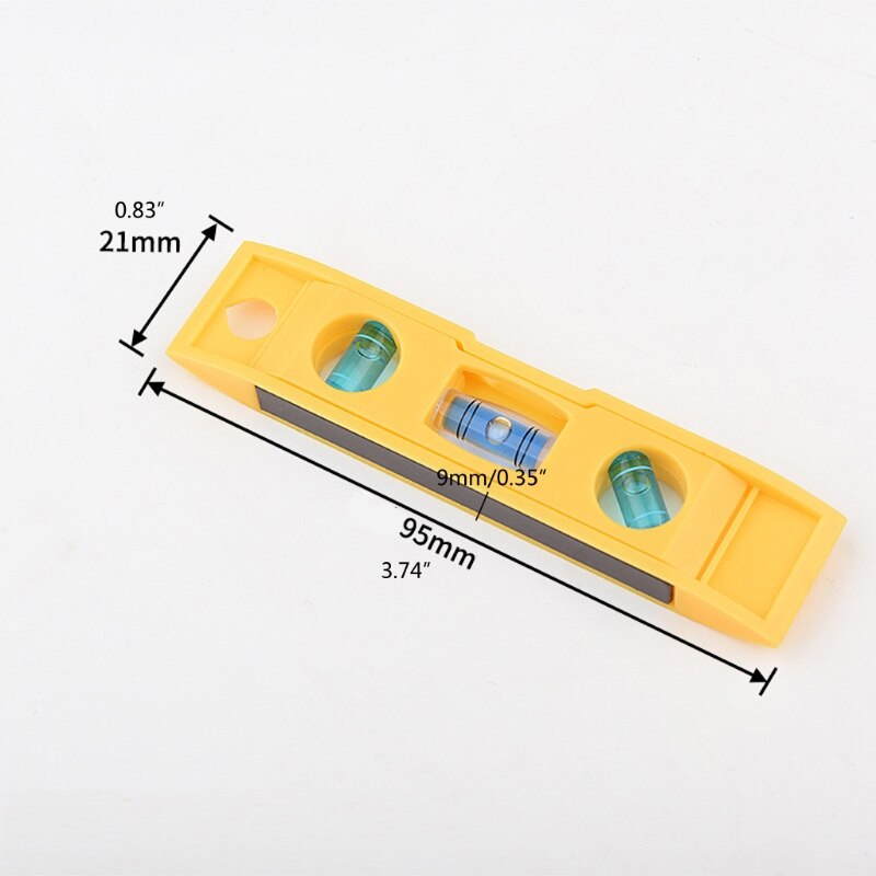 Mini 3 Bubble Level with Keychain Torpedo Magnetic Gradienter Level Measuring Tool，Plumb/Level/45-Degree Measuring Level