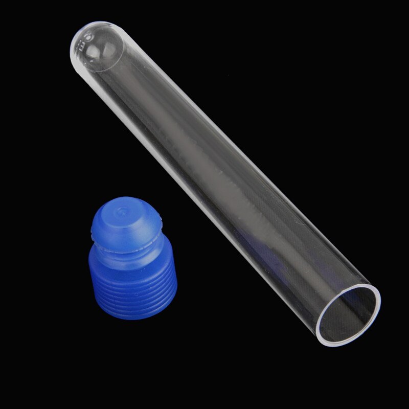 100 pieces/lot 12*100 15*100mm 15*150mm Plastic Tubes with cap Hard Transparent plastic Test tube with caps