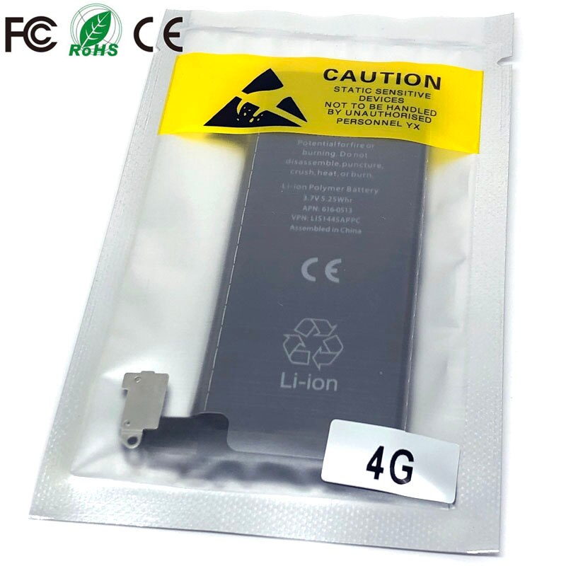 paquete de baterías para teléfono móvil oem de alta capacidad 0 cycle seal para apple iphone 4 4S 5 5S 5C SE 6 6S 7 8 Plus X XR XS Max batería: iPhone 4