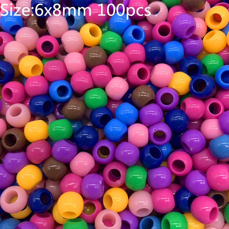 100 teile/los 8x6mm Acryl Abstandshalter Perlen groß Große See Perlen Für DIY Schmuck Machen