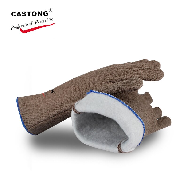 250 degrees heat insulation gloves High temperature resistant gloves to flame retardant anti-scald fire Aramid fiber woven