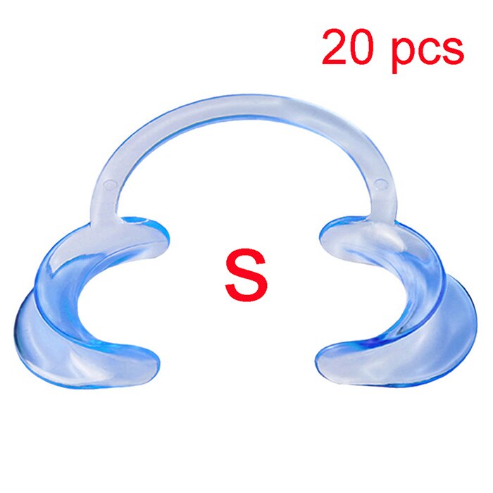 20 pcs C Shape Mouth Opener Elastic Dental Tools Cheek Retractor Mouth Spreader Lip Oral Support Dentist Materials: 20pcs blue S