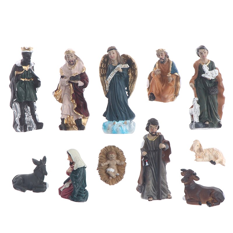 1 Set Christus Geboorte Van Jezus Ornament Kerststal Kribbe Decor Katholieke Standbeeld