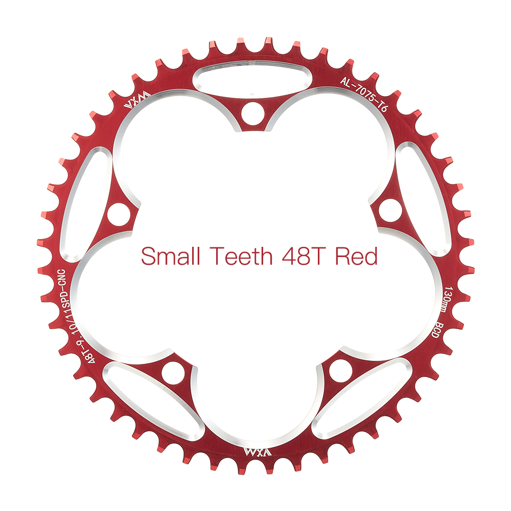 Plato de bicicleta de carretera VXM 130BCD redondo 38T 40T 42T 44T 46 48 50 52 54 56T 58T rueda de cadena ancha estrecha para bicicleta Shimano 5700 6700: plum