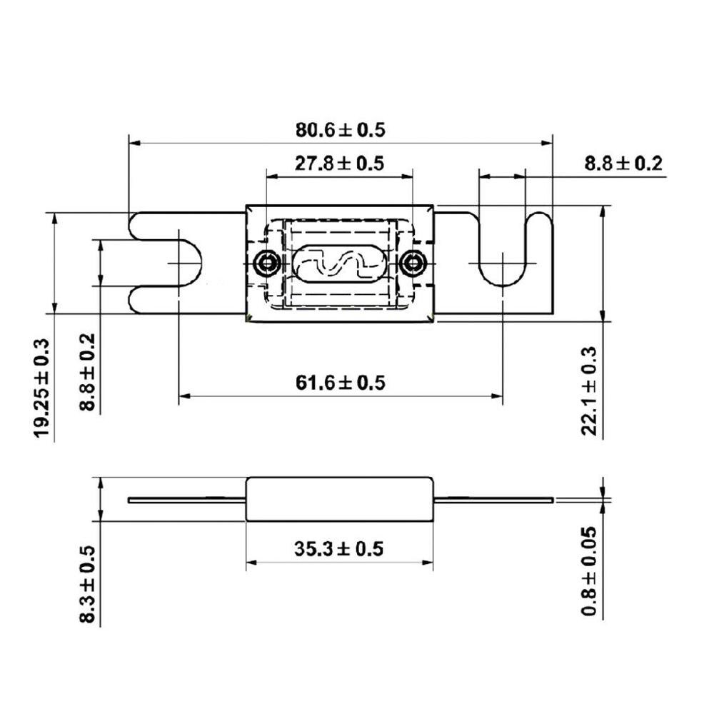 Påskruet sikring/ smeltesikring/autosikring/ klingesikring 30a 40a 50a 60a 80a 100a 120a 125a 150a 175a 200a 250a 300a 350a 400a 500a