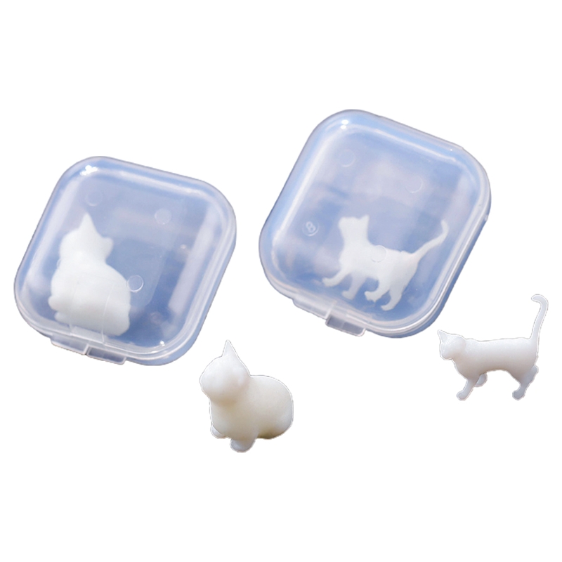 3D Three-dimensional Sitting Cat Model Mini Cat Crystal Epoxy Ab Glue Resin Diy Material Manual Filling