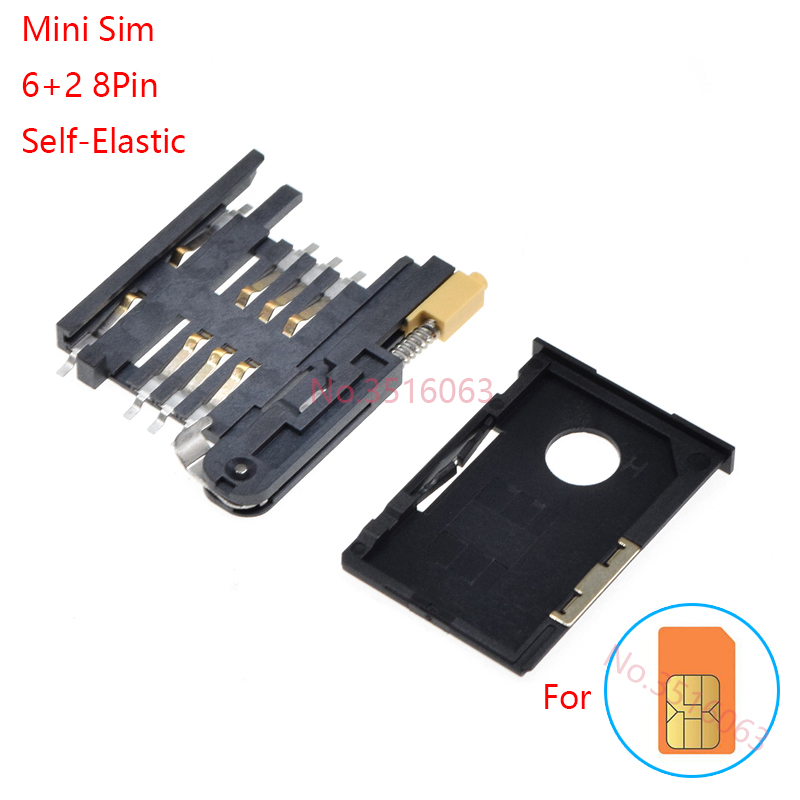 2/5/10Pcs Mini/Micro/Nano SD/Sim Card Holder 6/7/8/9/10Pin Sim Slot Socket Connector Push/Self-Elastic/Pop-Up/Clamshell/Pull-Out: GRAY / 5-9Pcs