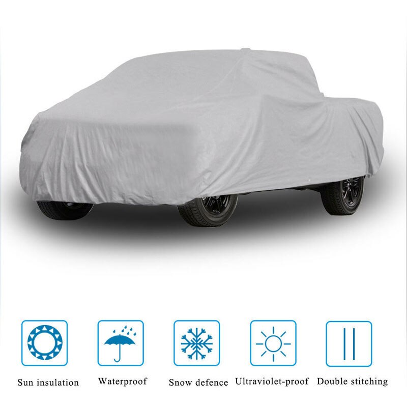 Premium Truck Cover Outdoor Tough Waterproof UV Rain Heat Resistant Protection Pickup 232*75* 65in Max bed length = 84in