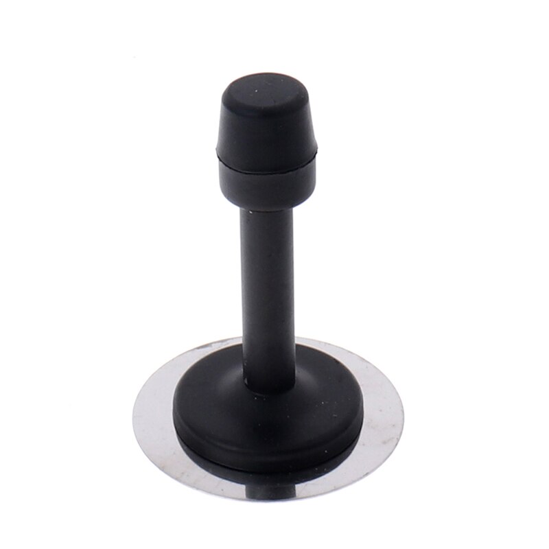 Zinc Alloy Rubber Holder Catch Home Fitting For Bedroom Home Door Stops Wall Mounted Door Stopper: BK
