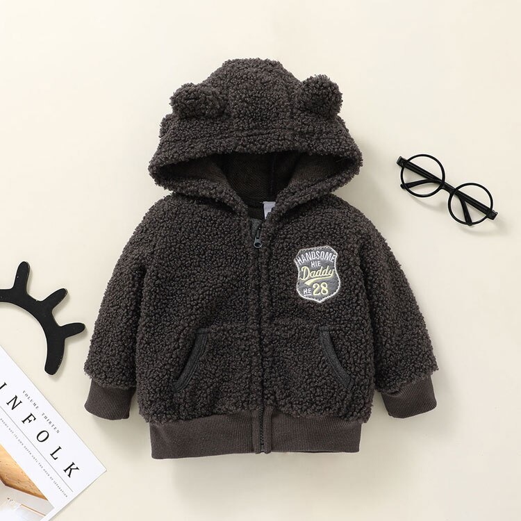 Lange Mouwen Hoodie Ziper Baby Meisje Jas Mode Baby Meisjes Kleding Winter Warm Pasgeboren Kleding Jongens Jas 3-24months: 24M