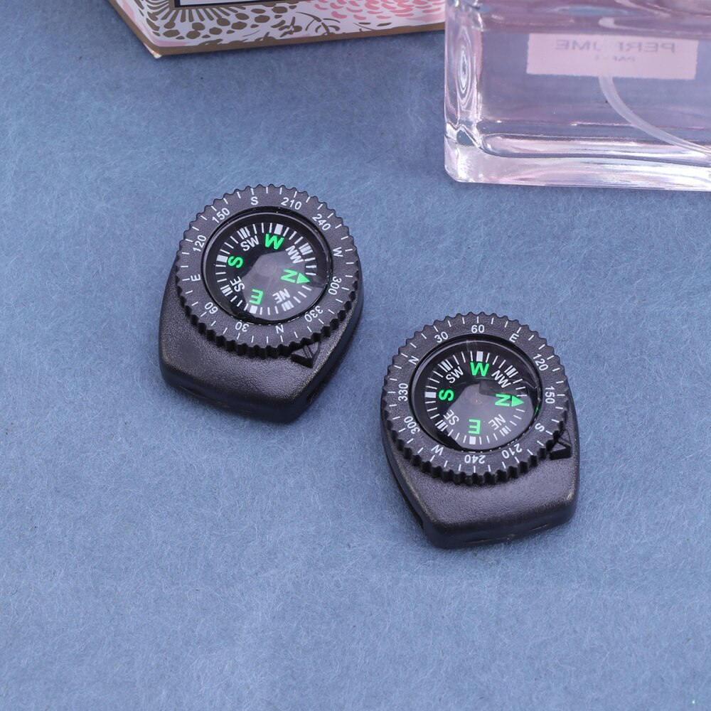 2 PCS Detachable Compass Waterproof Portable Compass Camping Compass Survival Tools for Watch