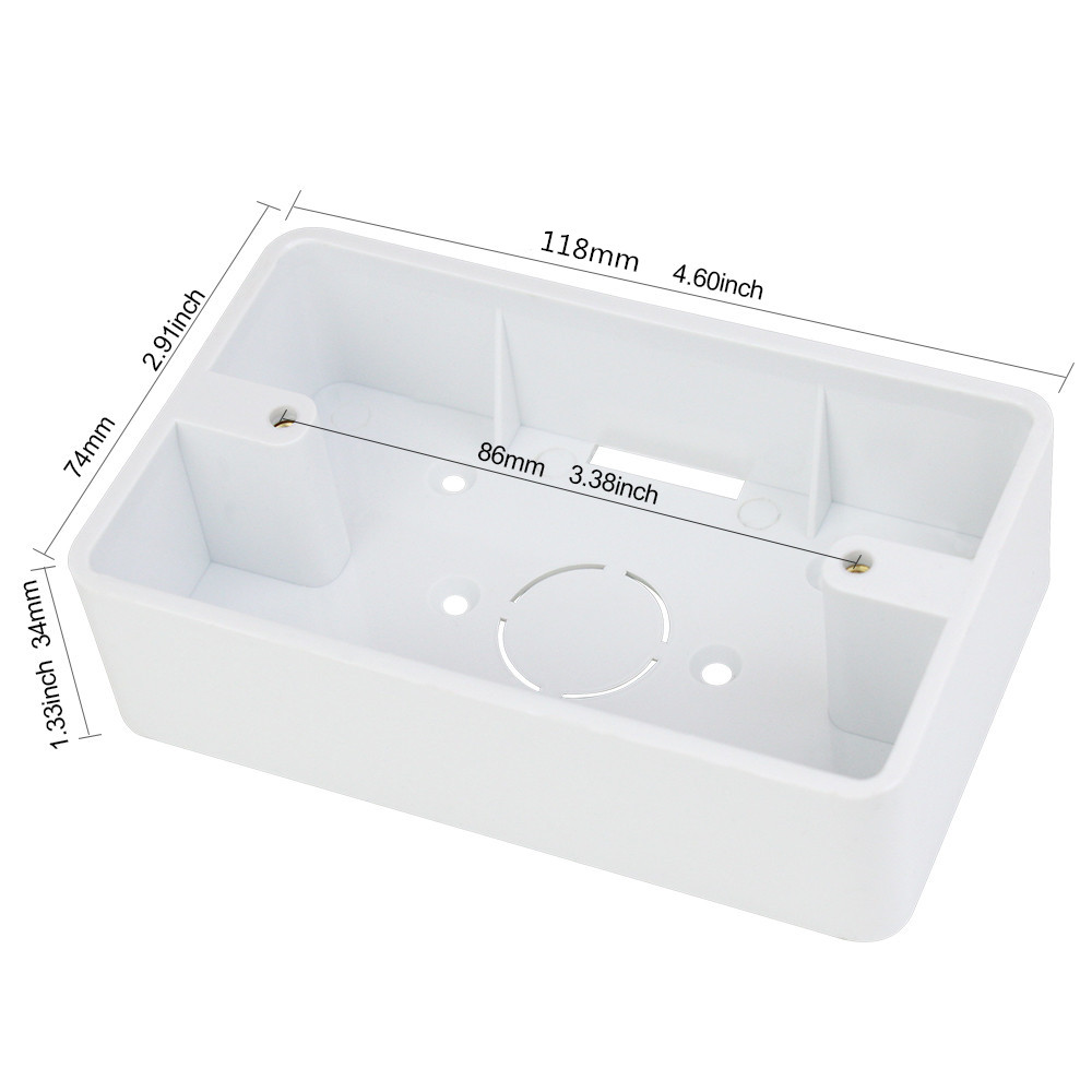 Wall Mounting Box for 118 Outfit Switch Socket Light Touch Switch PVC Flame Retardant 118 External Mounting Socket Box