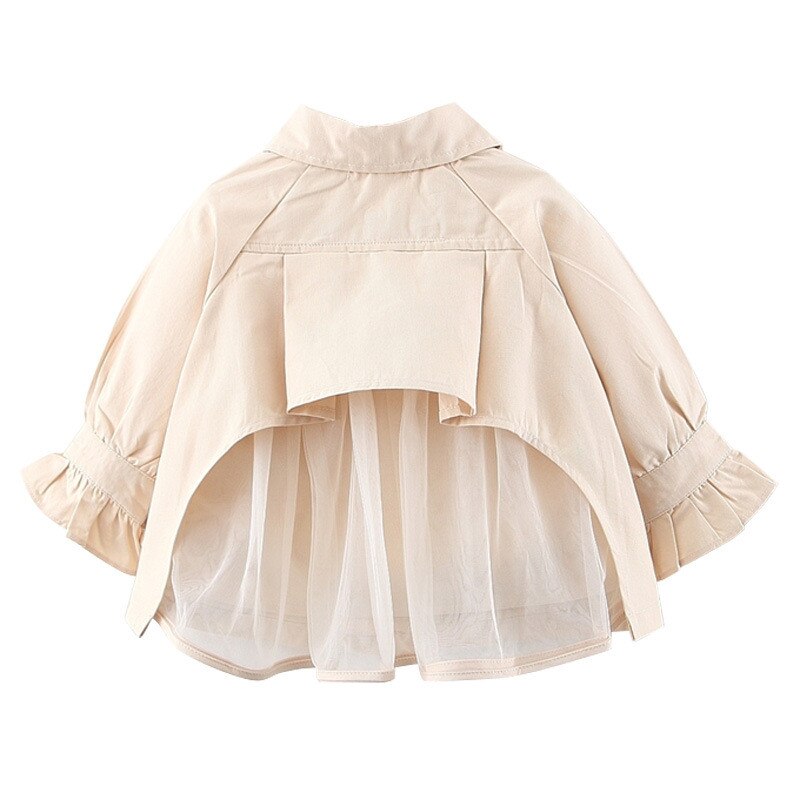Baby Mädchen Kleidung Mäntel freundlicher Jacke Herbst freundlicher Mädchen Revers Rundhals Gittergewebe Oberbekleidung freundlicher Kleidung Säuglings Mädchen Mantel