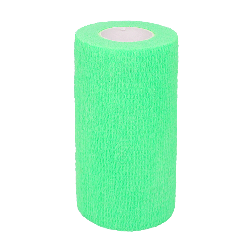 4 Inch 18 Rolls Self Aanhangend Wrap 4 Inch Zelfklevende Bandages Wrap Tape Stretch Bandage Zelfklevende Bandage Wraps: Fluorescence Green