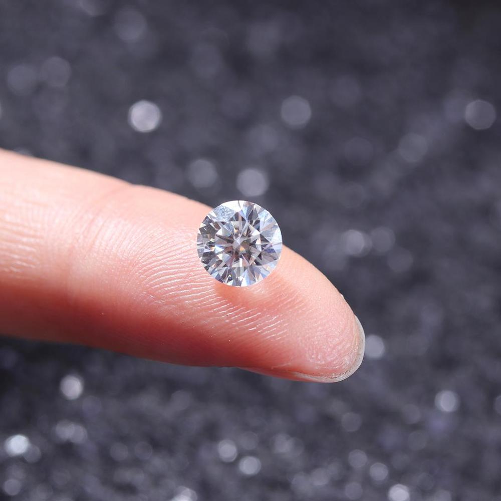 0.5ct 5mm D Farbe Runde brillant schneiden verlieren Moissanite VVS1 Klasse Ausgezeichnete schneiden Schmuck verlieren Stein Ring Material