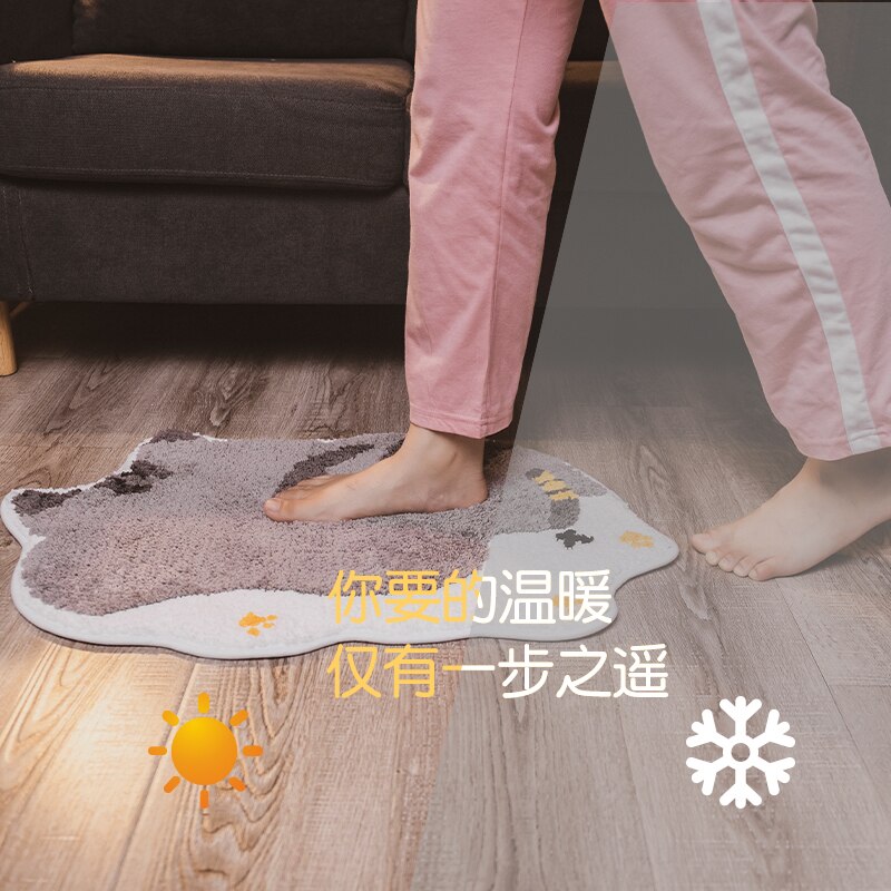 Cartoon tapijt toilet lang pluche warm tapijt waterabsorptie antislip corgi wolk regenboog mat tapijt slaapkamer kinderkamer matten