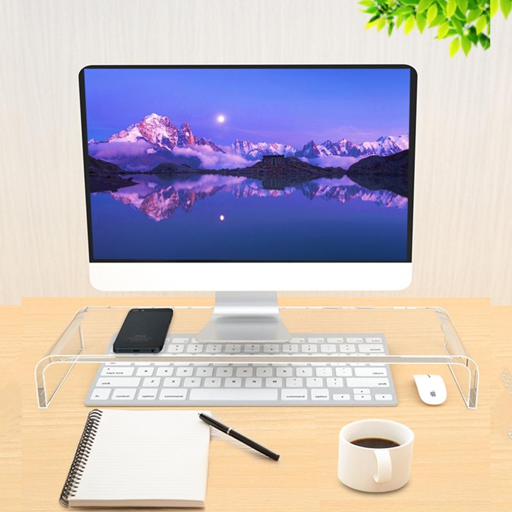 Premium Acrylic Computer Monitor Stand Neck Protection Multi-media Desktop Stand Computer Monitor Riser