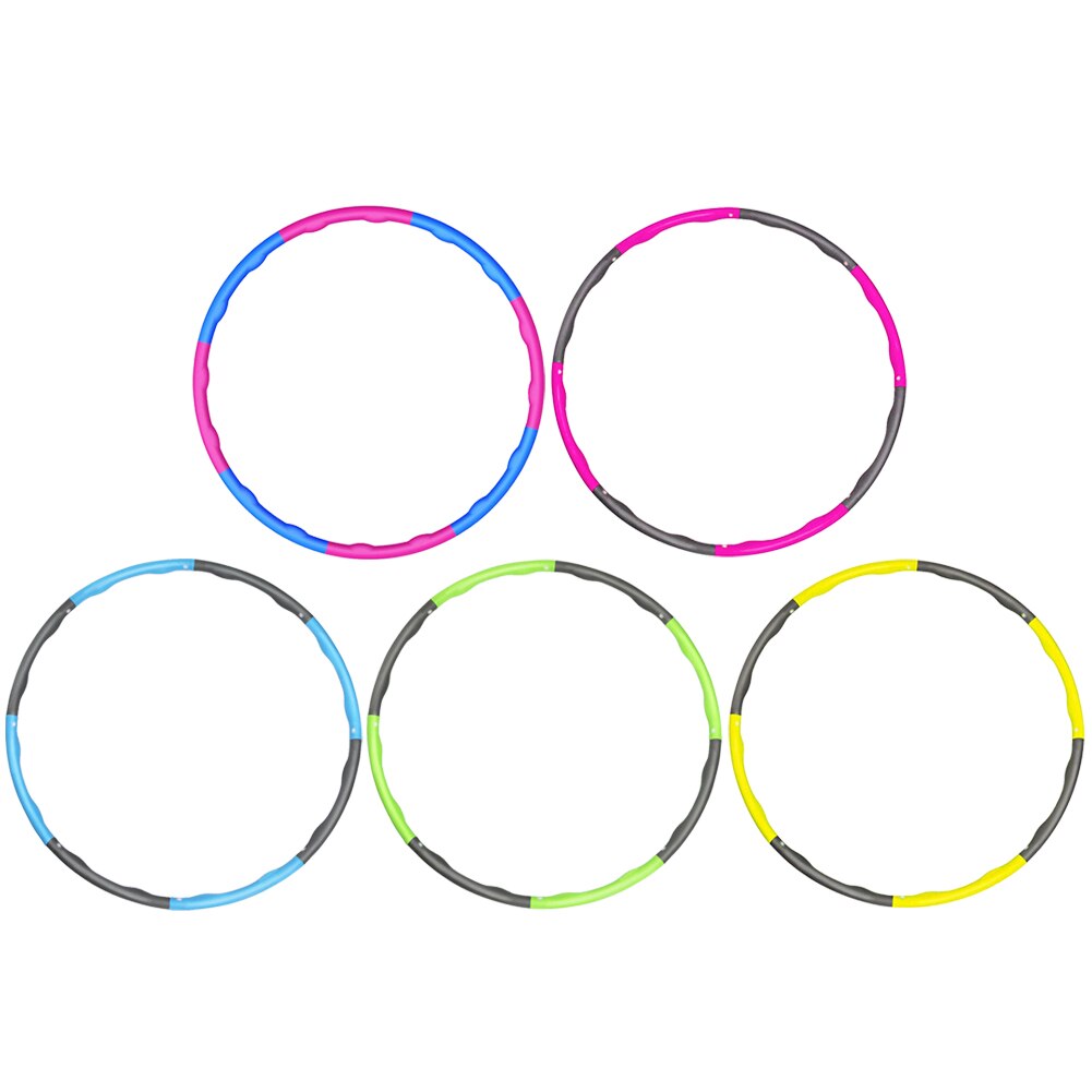 Multicolor Safety Fitness Hoop Removable Fitness Sport Hoop Foam Padded Gymnastic Hoop With Tape Measure Exercise Burns Fat