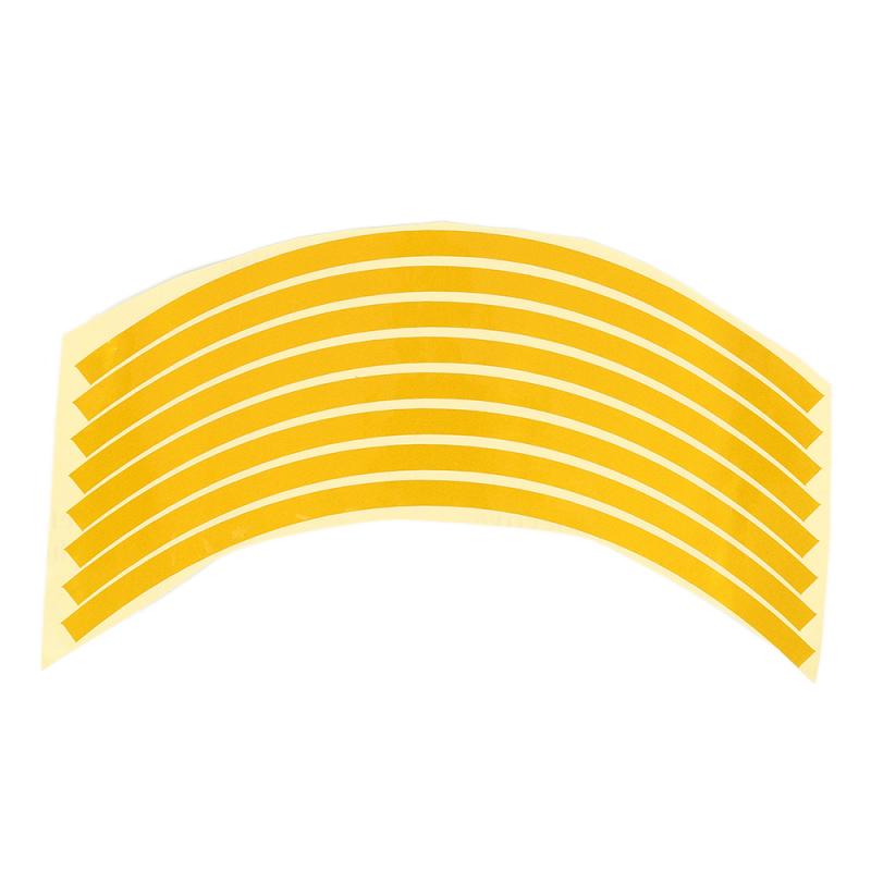 8 sztuk naklejki rowerowe obręcz koła motocyklowego naklejki podnieś naklejki odblaskowe opony aplikacja taśmój bezpieczeństwa naklejki akcesoria rowerowe: żółty