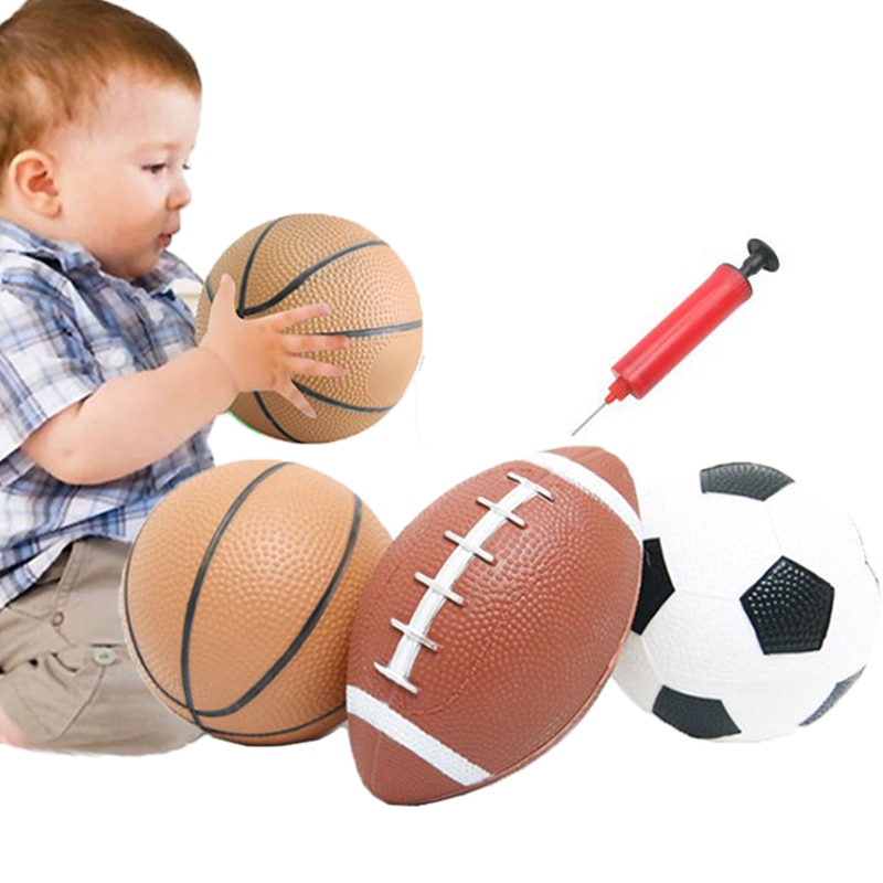3 stk bold sæt basketball amerikansk fodbold udendørs spil oppusteligt legetøj til baby småbørn børn strand pool bold bade legetøj