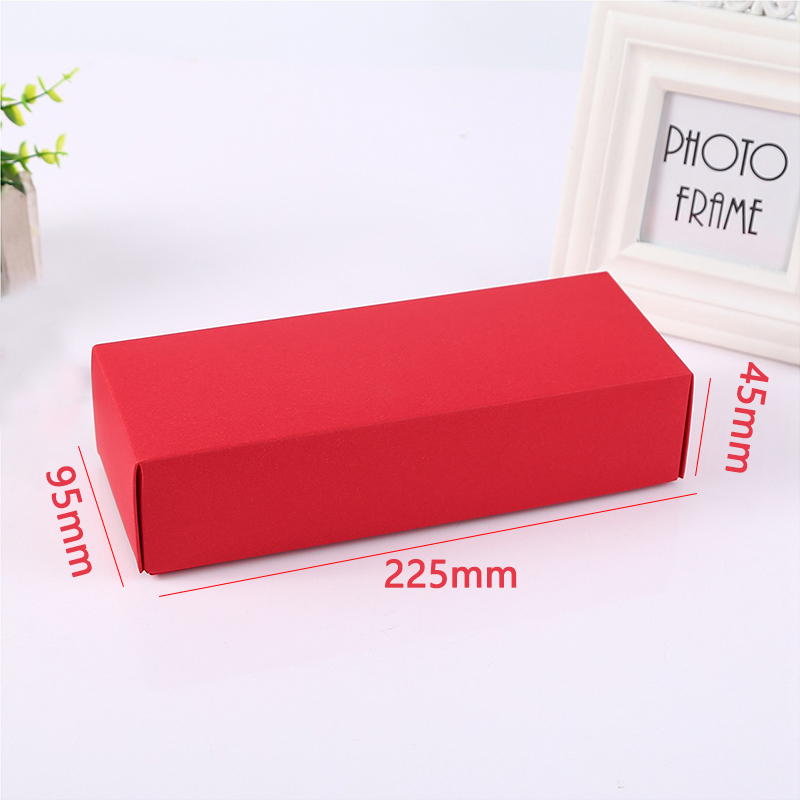 Packing Box With Lid Black White Card Kraft Paper Box Solid Color Folding Box For Valentine'S Day Birthday Party Wedding: 07