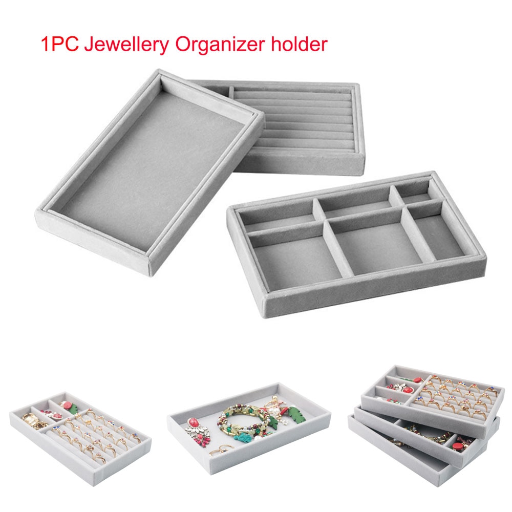 1Pc Drawer DIY Jewelry Storage Tray Ring Bracelet Box Jewelry Organizer Earring Holder Small Size Fit Most Room Space